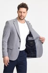 Feniks Erkek Lacivert Slim Fit Mono Yaka Pamuk Karışımlı Likralı Spor Blazer Ceket