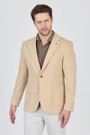 Feniks Erkek Vizon Yarım Astar Torba Cepli Pamuk Karışımlı Likralı SlimFit Spor Blazer Ceket