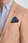 Fevual Erkek Bej Mono Yaka Diagonal Desenli Slim Fit Spor Blazer Ceket