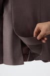 Fevuall Erkek Dark Vizon Diagonel Desenli Battal Büyük Beden Mono Yaka Dar Kesim Blazer Spor Ceket