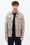 Fred Erkek Vizon İtalyan Kesim Slim Fit İlkbahar-Sonbahar Trençkot-Mont