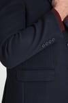 Grande Erkek Lacivert Kaşe Kumaşlı Mono Yaka Slim Fit Spor Blazer Ceket
