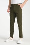 Haki Kalın Düz Erkek Yandan Cepli Klasik Bel Slim Fit Chino Pantolon
