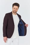 İtolo Erkek Bordo Likralı Esnek Kumaşlı Slim Fit Spor Blazer Ceket