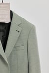 Java Erkek Green Likralı Esneyen Kumaşlı Slim Fit Blazer Ceket (Büyük Beden - Battal)