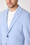 Jawa Erkek Buz Mavi Pamuk Karışımlı Likralı Esneyen Kumaşlı Spor Blazer Ceket