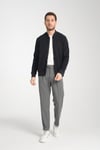 Joyson Erkek Lacivert Slim Fit Dar Kesim Dik Yaka Uzun Fermuarlı Düz Sweatshirt