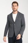 Kazayağı Modern Erkek Blazer Mono Yaka Esneyen Astarsız Ceket