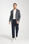 Kazayağı Modern Erkek Blazer Mono Yaka Esneyen Astarsız Ceket