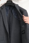 Kazayağı Modern Erkek Blazer Mono Yaka Esneyen Astarsız Ceket