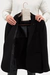 Lanz Erkek Siyah Kaşe Kumaşlı Yarım Astar Torba Cepli Mono Yaka Spor Blazer Ceket