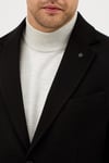 Lanz Erkek Siyah Kaşe Kumaşlı Yarım Astar Torba Cepli Mono Yaka Spor Blazer Ceket
