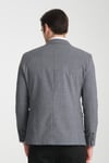 Loreo Erkek Gri Poliviskon Kumaş Yarım Astarlı Mono Yaka Slim Fit Spor Blazer Ceket