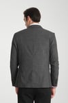 Loreo Erkek Siyah Poliviskon Kumaş Yarım Astarlı Mono Yaka Slim Fit Spor Blazer Ceket