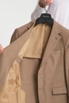 Loreo Erkek Turuncu Poliviskon Kumaş Yarım Astarlı Mono Yaka Slim Fit Spor Blazer Ceket