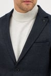Luduno Erkek Antrasit Kalın Mono Yaka Slim Fit Casual Blazer Ceket