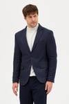 Luduno Erkek Lacivert Kalın Mono Yaka Slim Fit Casual Blazer Ceket