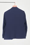 Manzoni Erkek Lacivert Polyviskon Kumaşlı Mono Yaka Slim Fit Blazer Ceket