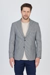 Martinelli Erkek Koyu Lacivert Ufak Desenli Polyviskon Kumaşlı Spor Blazer Ceket