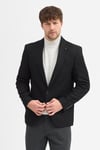 Max Hasır Erkek Siyah Desenli Poliviskon Kumaşlı Slim Fit Spor Blazer Ceket