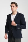 Metal Düğmeli Modern Erkek Blazer Mono Yaka Spor Ceket Örme