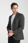 Metal Düğmeli Modern Erkek Blazer Mono Yaka Spor Ceket Örme