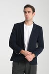 Metal Düğmeli Modern Erkek Blazer Mono Yaka Spor Ceket Örme