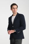 Metal Düğmeli Modern Erkek Blazer Mono Yaka Spor Ceket Örme
