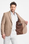 Modern Erkek Blazer Mono Yaka 360 Esneyen Yarım Astar Ceket