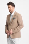 Modern Erkek Blazer Mono Yaka 360 Esneyen Yarım Astar Ceket