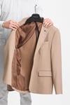 Modern Erkek Blazer Mono Yaka 360 Esneyen Yarım Astar Ceket