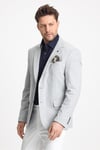 Modern Erkek Blazer Mono Yaka 360 Esneyen Yarım Astar Ceket