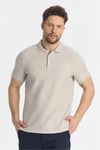 Nikol Erkek Vizon Likralı Pamuk Karışımlı Melanj Efektli Slim Fit Kıvrılmaz Yaka Polo Yaka T-Shirt