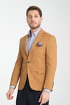 Nipoye Erkek Hardal Tam Astarlı Mono Yaka Slim Fit Spor Blazer Ceket