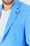 Nipoye Erkek Mavi 2'li Slim Fit Takım Elbise