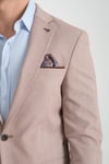 Odessa Erkek Kahverengi Kendinden Desenli Mevsimlik Mono Yaka Slim Fit Blazer Ceket