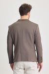 Pacune Erkek Kahve Pamuk Karışımlı Slim Fit Likralı Esnek Spor Blazer Ceket
