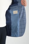 Pakito Erkek İndigo Ekose Slim Fit Mono Yaka Spor Blazer Ceket