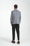 Pakito Erkek Siyah Ekose Slim Fit Mono Yaka Spor Blazer Ceket