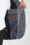 Pakito Erkek Siyah Ekose Slim Fit Mono Yaka Spor Blazer Ceket