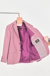 Picardi Erkek Bordo Dokulu Kumaş Mono Yaka Slim Fit Spor Blazer Ceket (Büyük Beden-Battal)