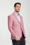 Poçena Erkek Bordo Esnek Kumaş Slim Fit Dar Kesim Blazer Ceket