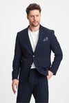 Polli Erkek Lacivert Polyamid-Teknik  Esnek Yazlık Serin Tutan Kumaş  Slim Fit  2'li Takım Elbise