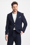 Polli Erkek Lacivert Polyamid-Teknik  Esnek Yazlık Serin Tutan Kumaş  Slim Fit  2'li Takım Elbise