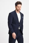 Polli Erkek Lacivert Polyamid-Teknik  Esnek Yazlık Serin Tutan Kumaş  Slim Fit  2'li Takım Elbise