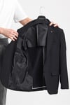 Polli Erkek Siyah Polyamid-Teknik Esnek Yazlık Serin Tutan Yarım Astarlı Slim Fit  Spor Blazer Ceket