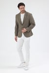 Polli Erkek Vizon Polyamid-Teknik Esnek Yazlık Serin Tutan Yarım Astarlı Slim Fit Spor Blazer Ceket