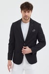 Poly Erkek Siyah Likralı Pamuklu Slim Fit Spor Blazer Ceket
