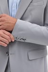 Ruben Erkek Gri Poliviskon Kumaşlı Ceket+Pantolon+Yelekli Slim Fit Takım Elbise