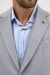 Ruben Erkek Gri Poliviskon Kumaşlı Ceket+Pantolon+Yelekli Slim Fit Takım Elbise